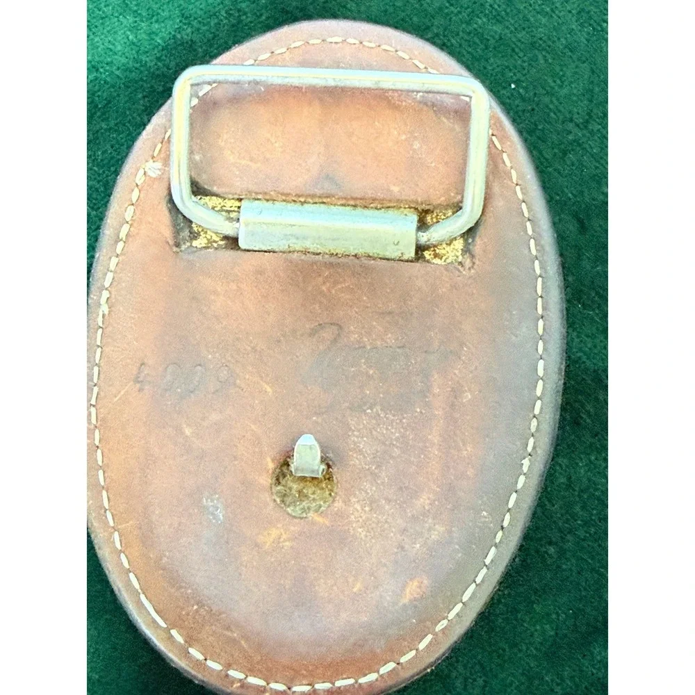 Vintage Tony Lama Leather Belt Buckle #4809 Barrel Racing Cowgirl Rodeo